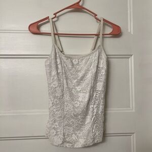 TLC White Floral Lace Camisole